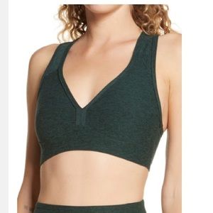 Beyond Yoga Lift Your Spirits Sports Bra, Forest Green Pine, XS